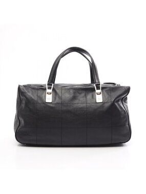 Chanel Choco Bar Black Lambskin Bar Boston Bag